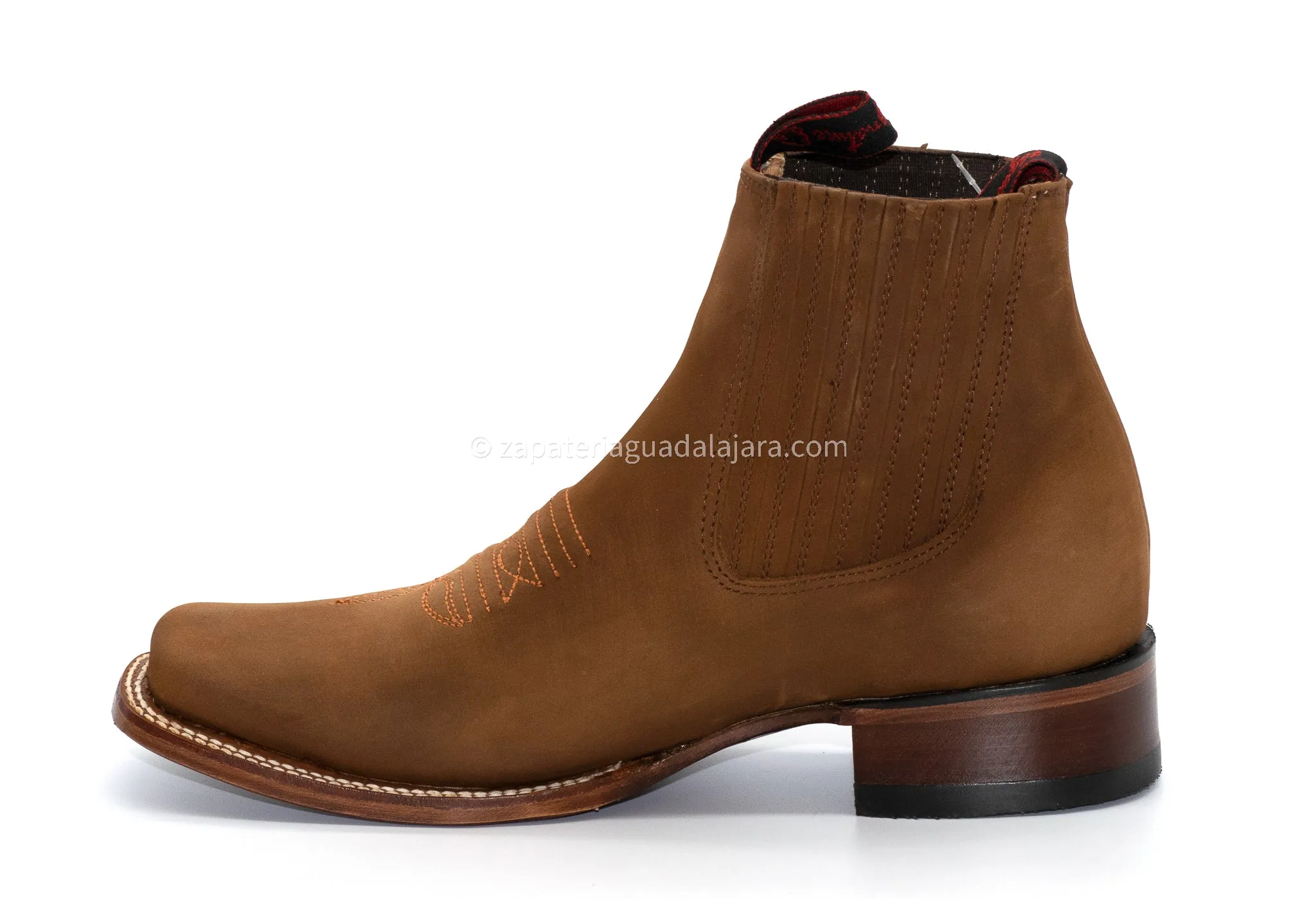 2662630 MEN WIDE SQUARE TOE NOBUCK TOPO LEATHER BOOT
