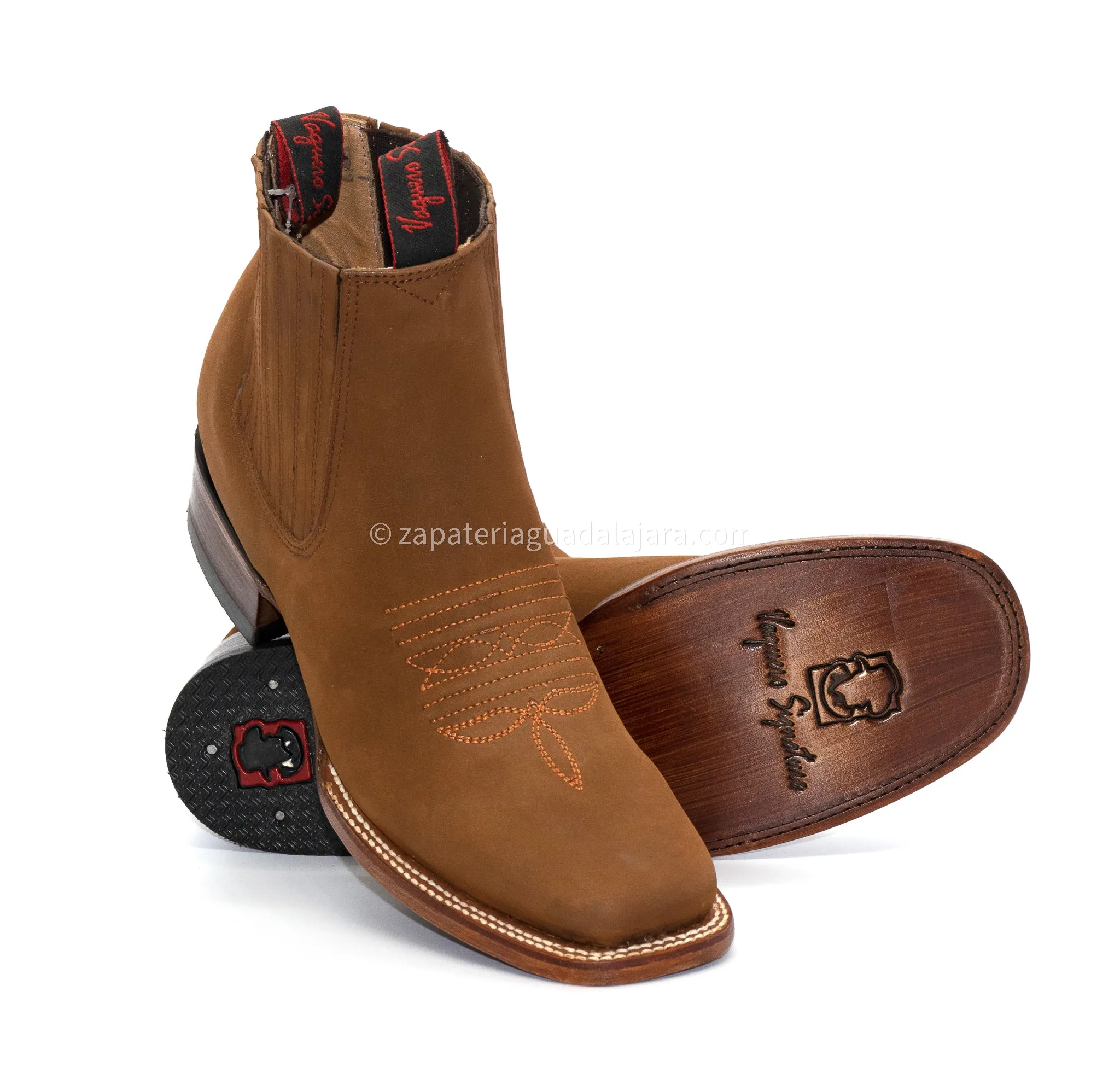 2662630 MEN WIDE SQUARE TOE NOBUCK TOPO LEATHER BOOT