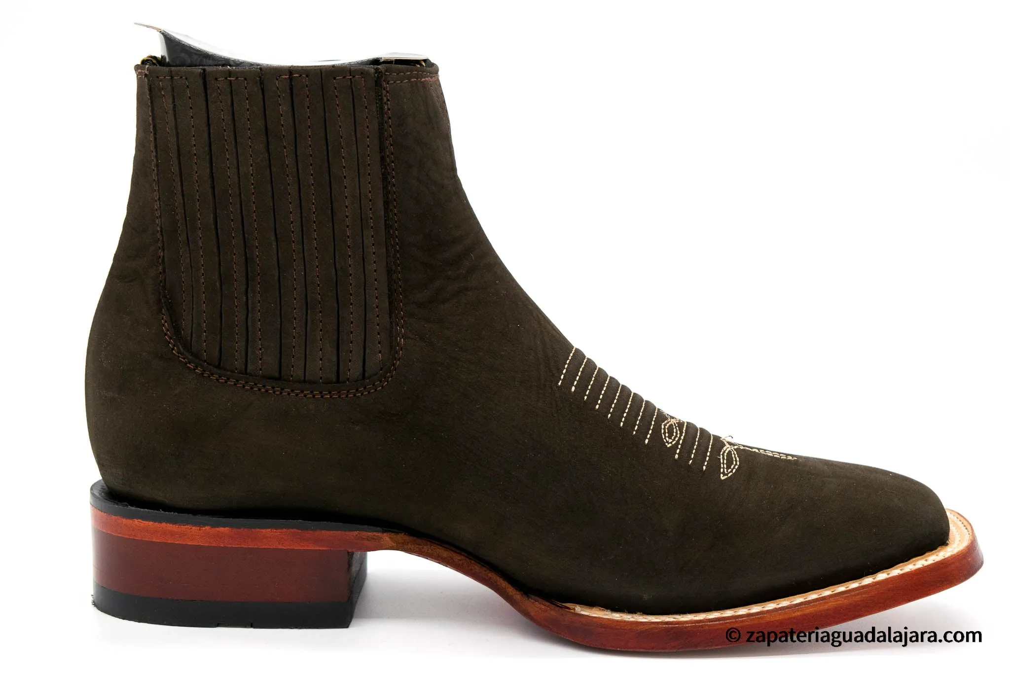 282BM6359 WIDE SQUARE TOE BROWN