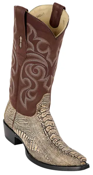 940511 LOS ALTOS BOOTS SNIP TOE OSTRICH LEG RUSTIC ORYX
