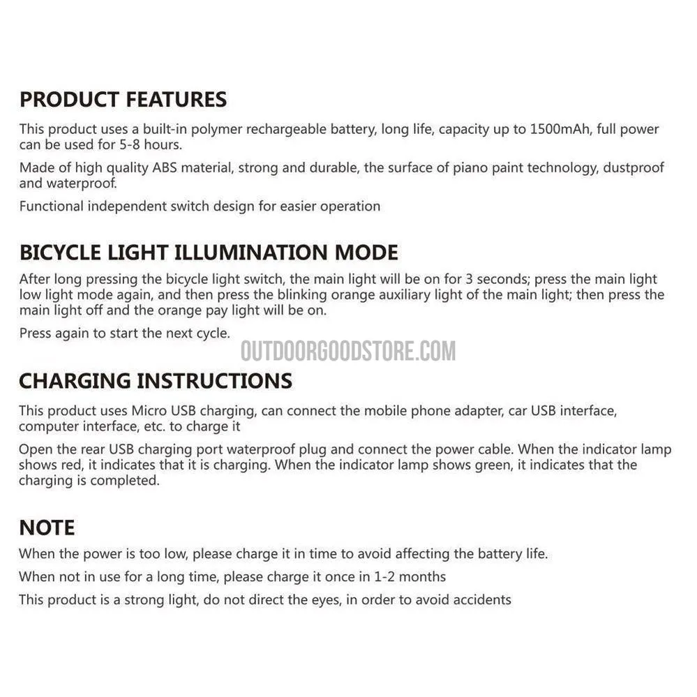 All-in-One Cycling LED Light, Horn, Speedometer Unit