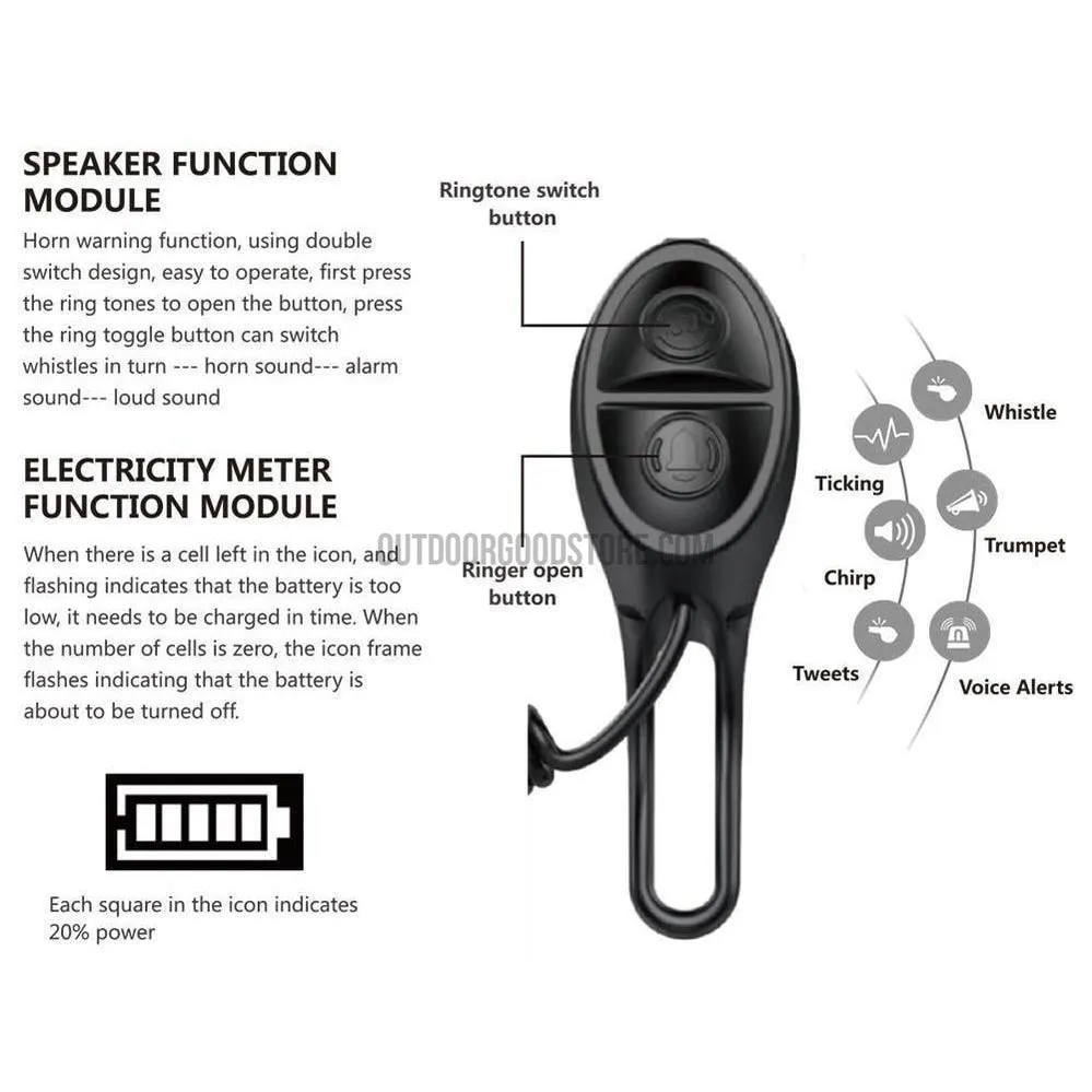 All-in-One Cycling LED Light, Horn, Speedometer Unit
