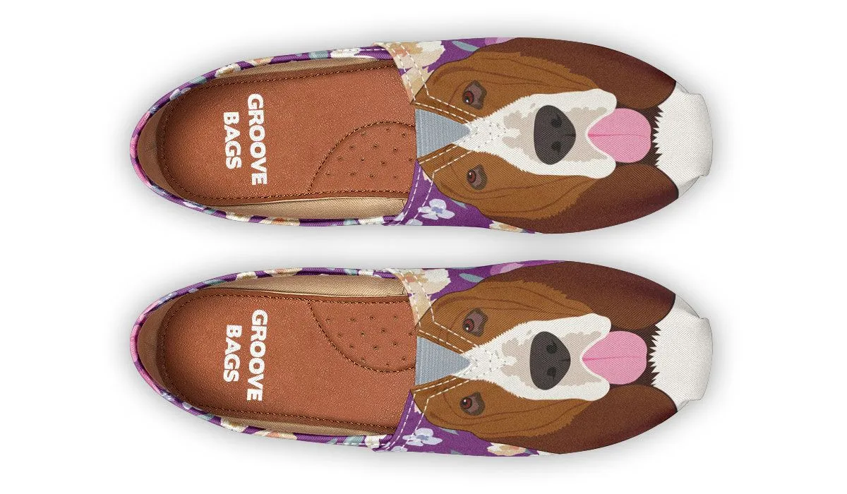 Basset Hound Dog Portrait Casual Shoes