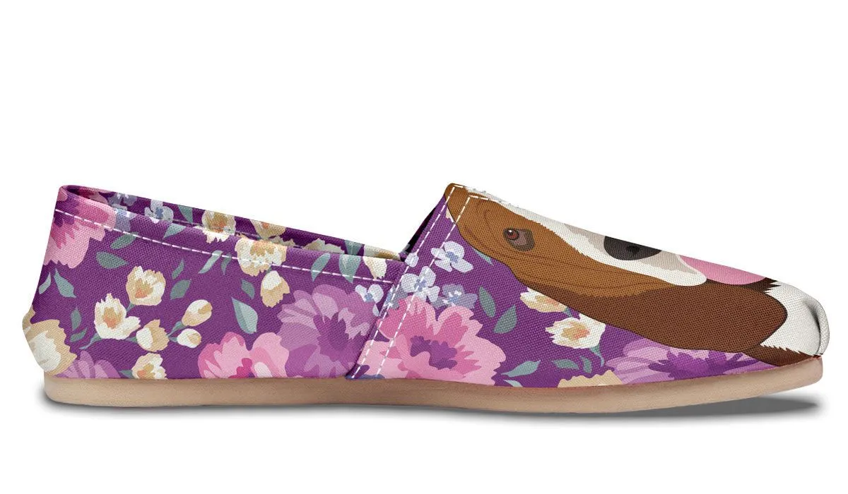 Basset Hound Dog Portrait Casual Shoes