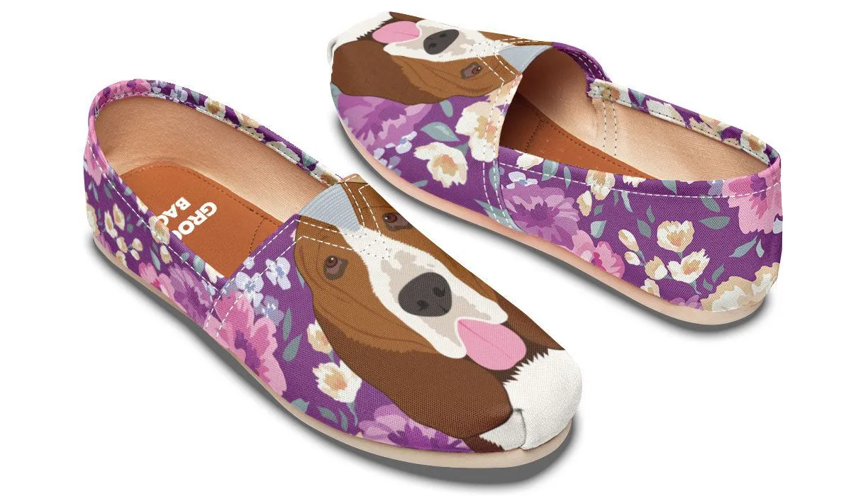 Basset Hound Dog Portrait Casual Shoes