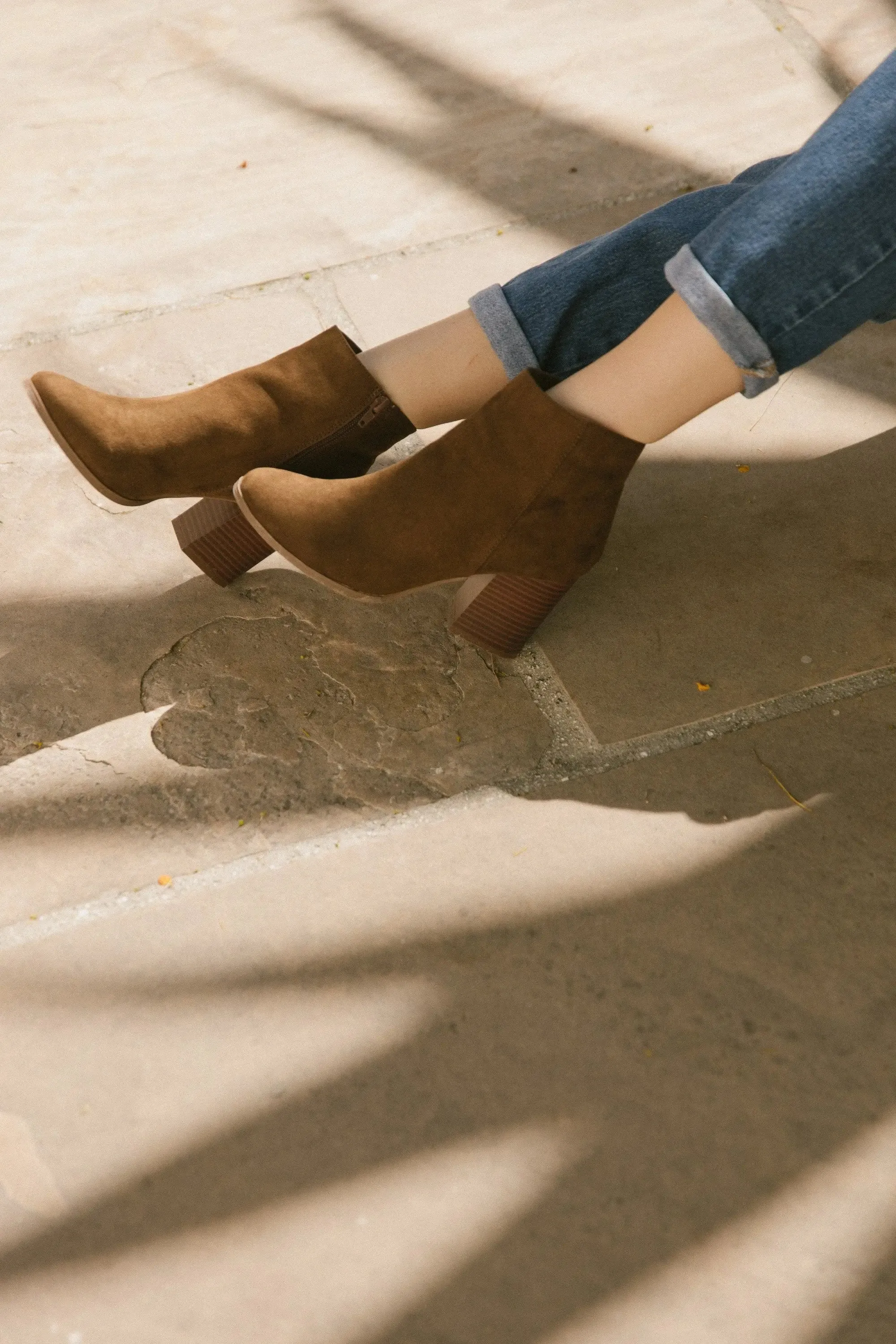 Brown Women's Malibu Stacked Heel Booties