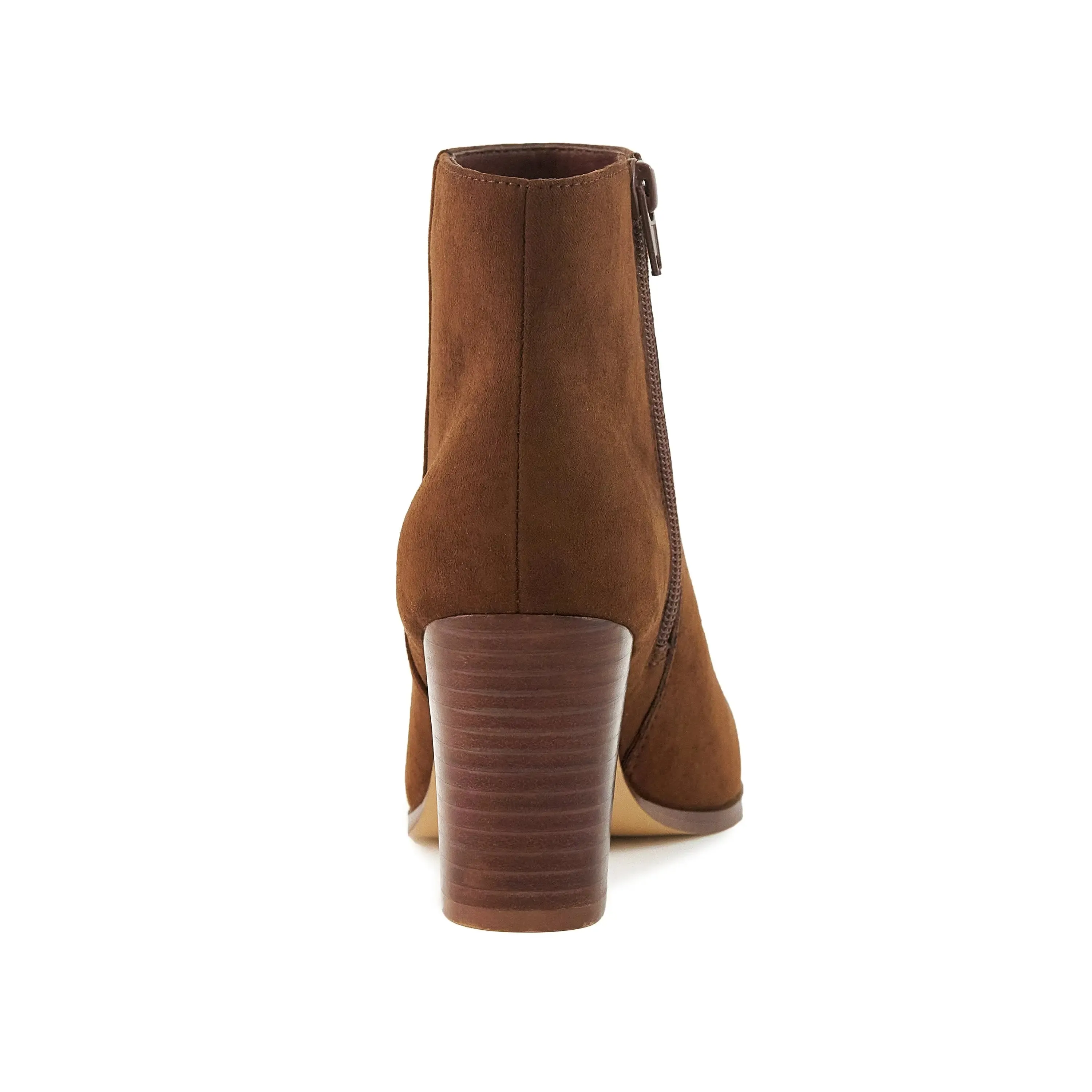 Brown Women's Malibu Stacked Heel Booties