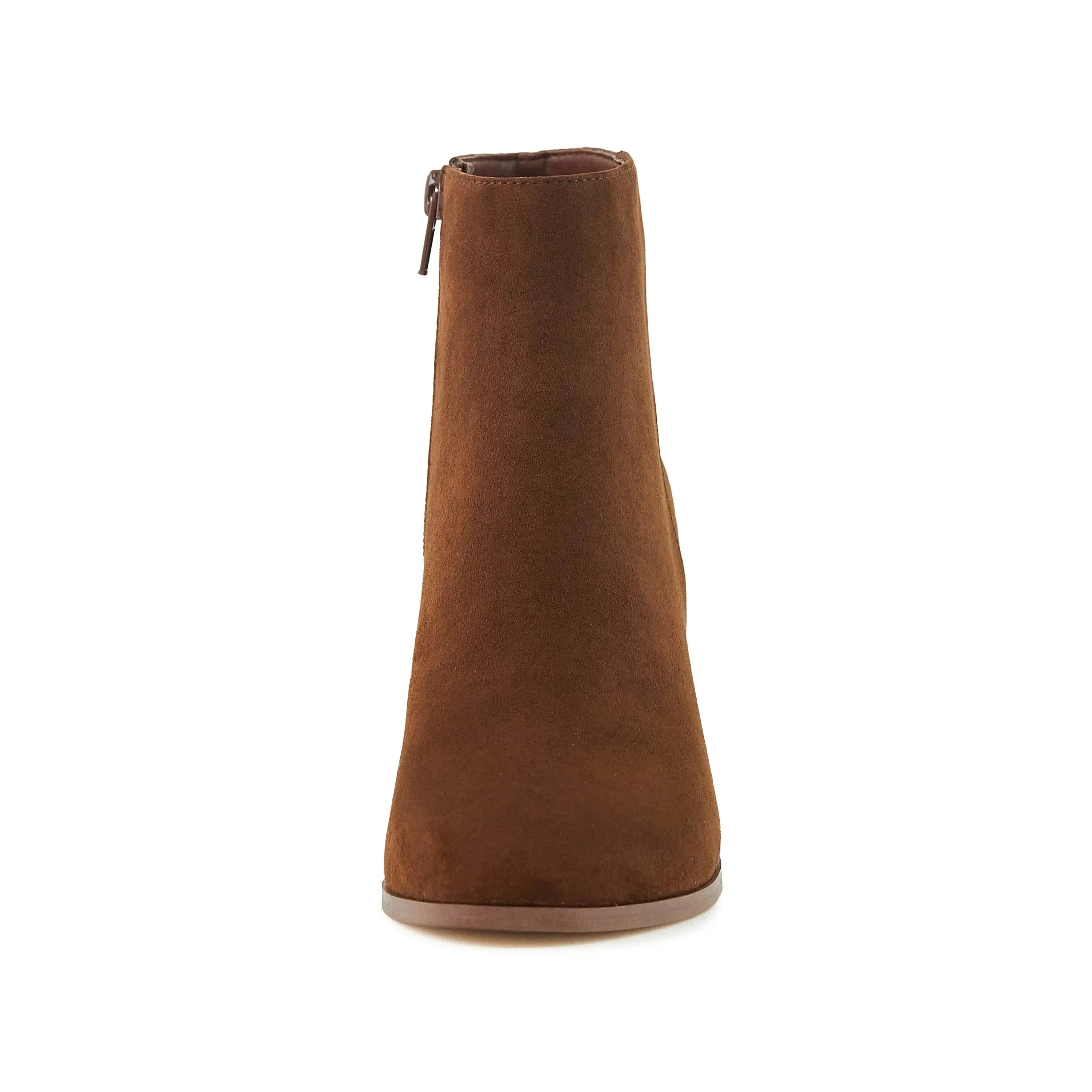 Brown Women's Malibu Stacked Heel Booties
