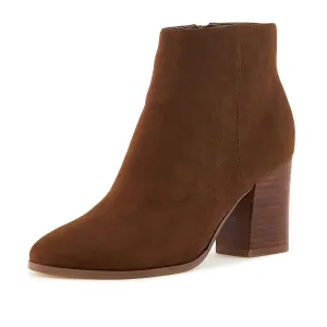 Brown Women's Malibu Stacked Heel Booties