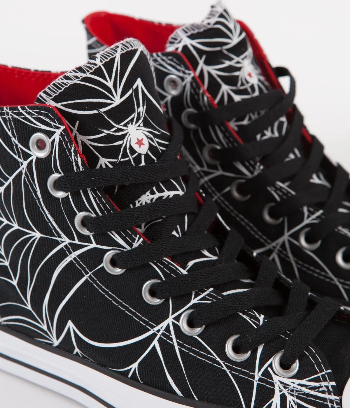 Converse CTAS Pro Hi White Widow Shoes - Black / University Red / White