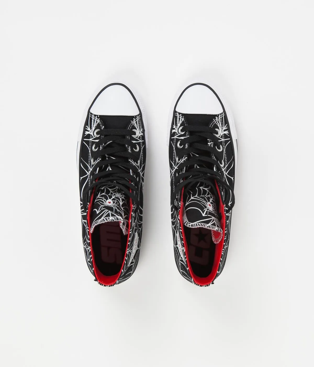 Converse CTAS Pro Hi White Widow Shoes - Black / University Red / White