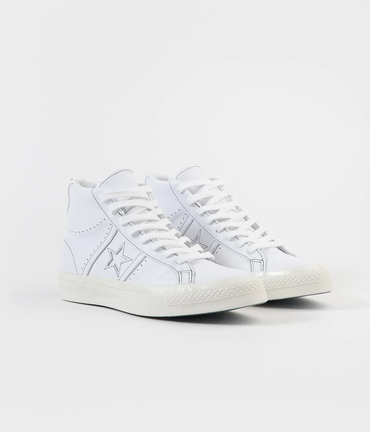 Converse One Star Academy Hi Shoes - White / Fir / Egret