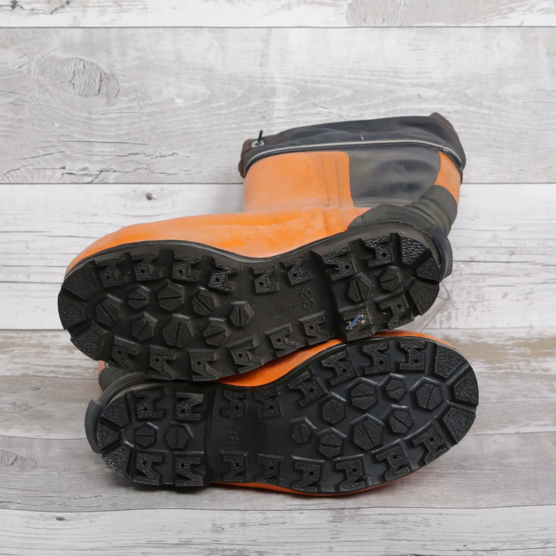 De-Branded Steel Toe Cap Chainsaw Class 1 Wellington Boots UK5