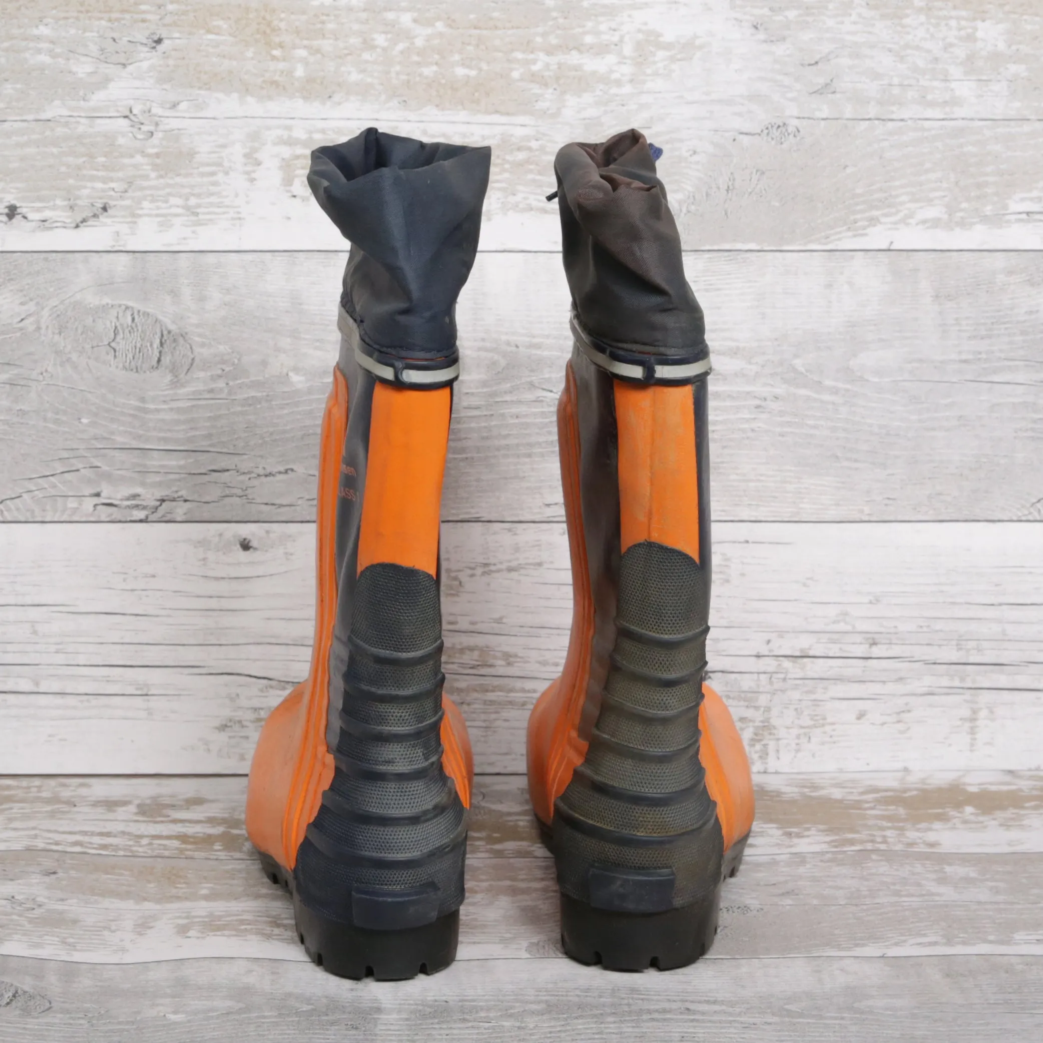 De-Branded Steel Toe Cap Chainsaw Class 1 Wellington Boots UK5