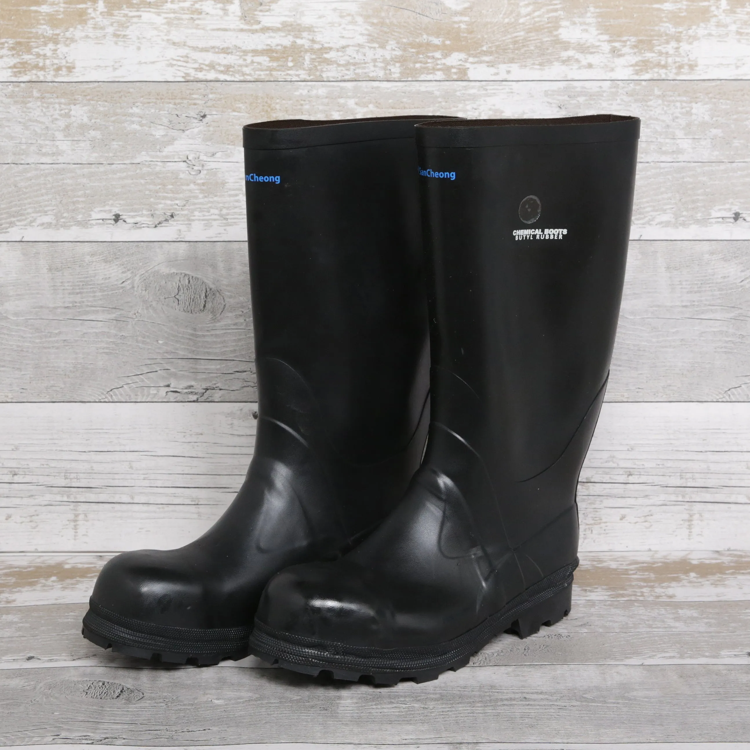 De-Branded Steel Toe Cap Chemical Wellington Boots UK9