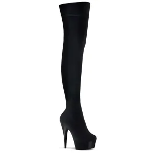 DELIGHT-3002 Black Stretch Velvet/Black