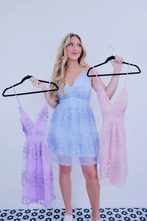 Ensley Embroidered Chiffon Mini Dress - 3 Colors