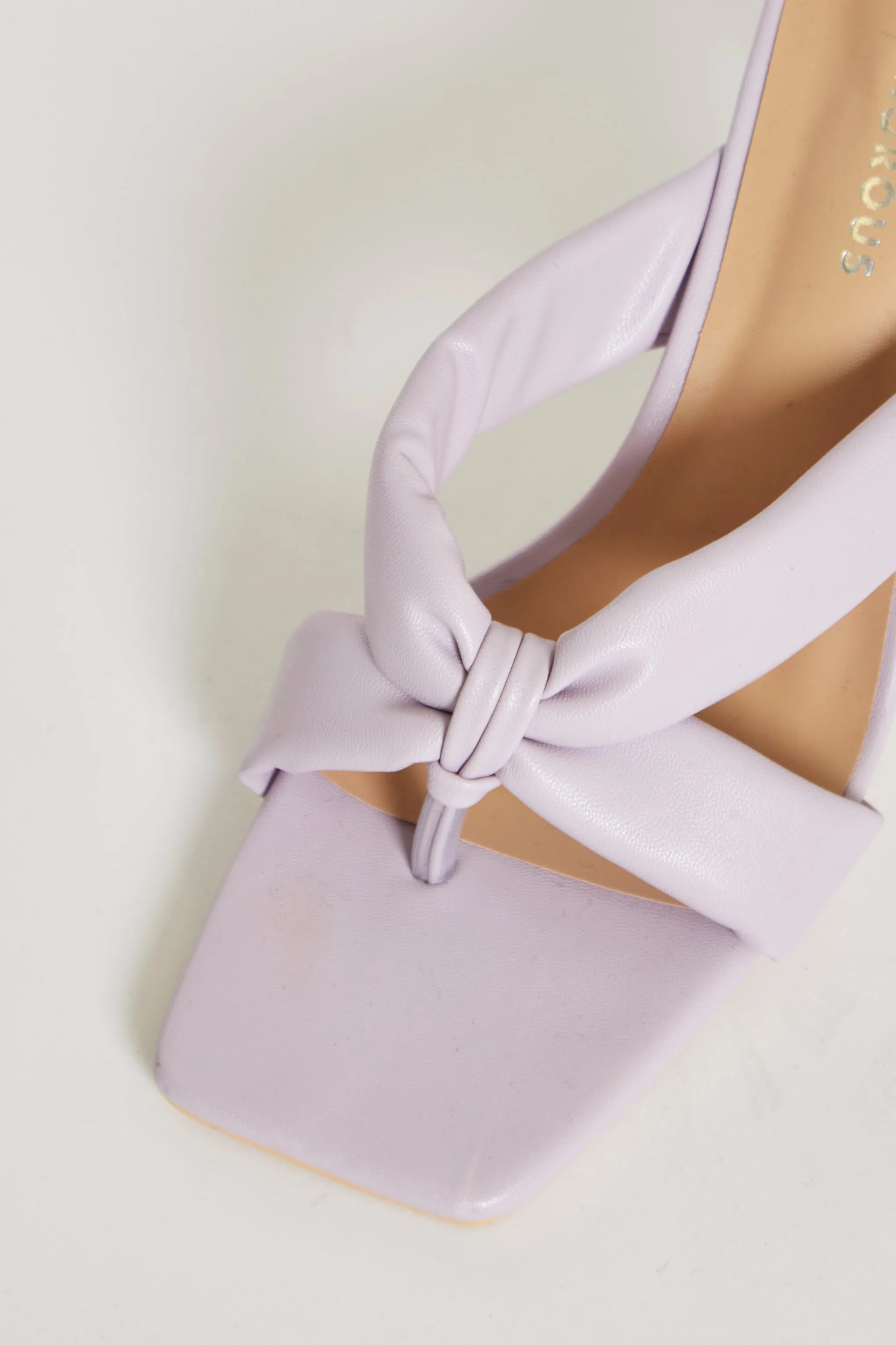 Glamorous Lilac Toe Pole Heels