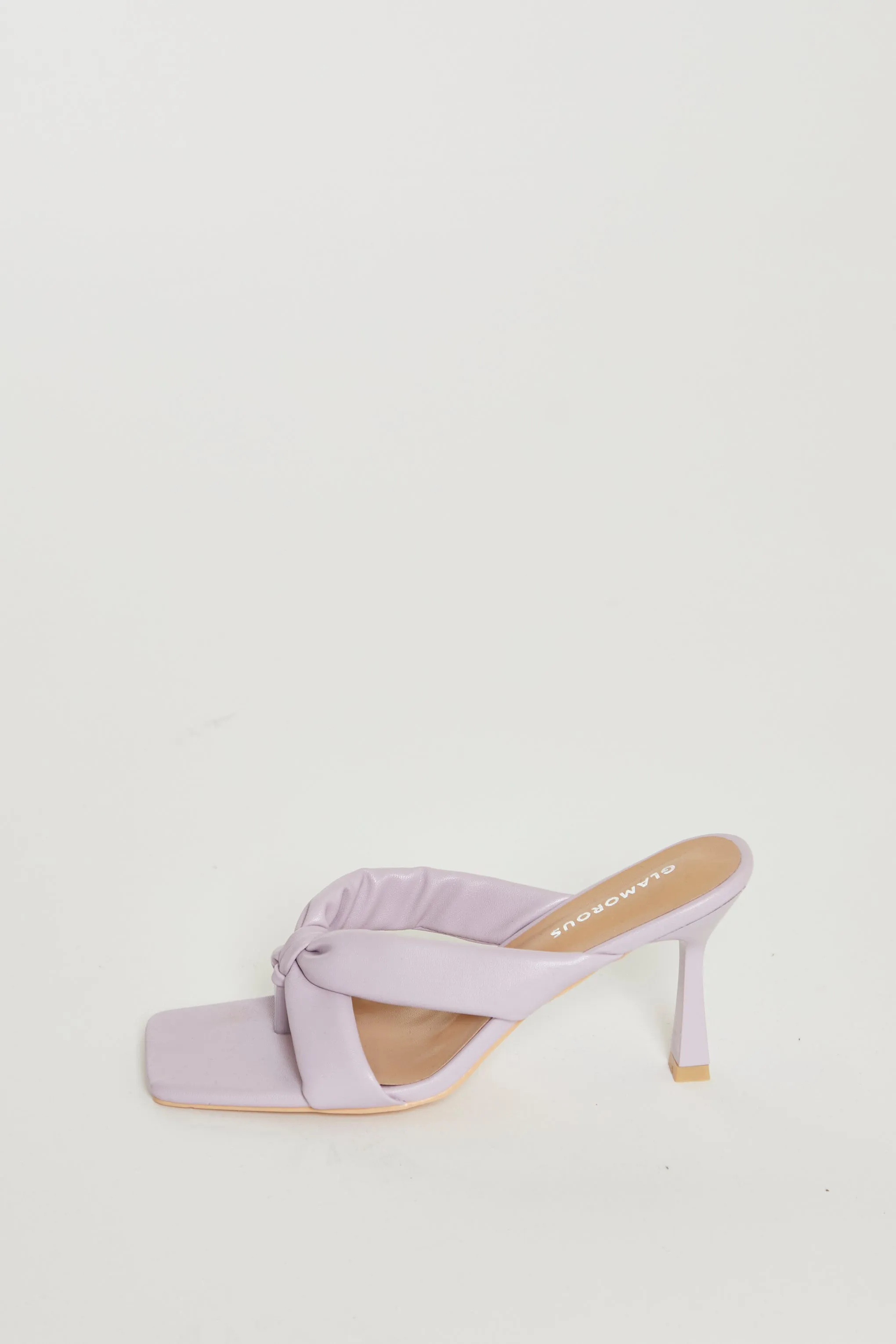 Glamorous Lilac Toe Pole Heels