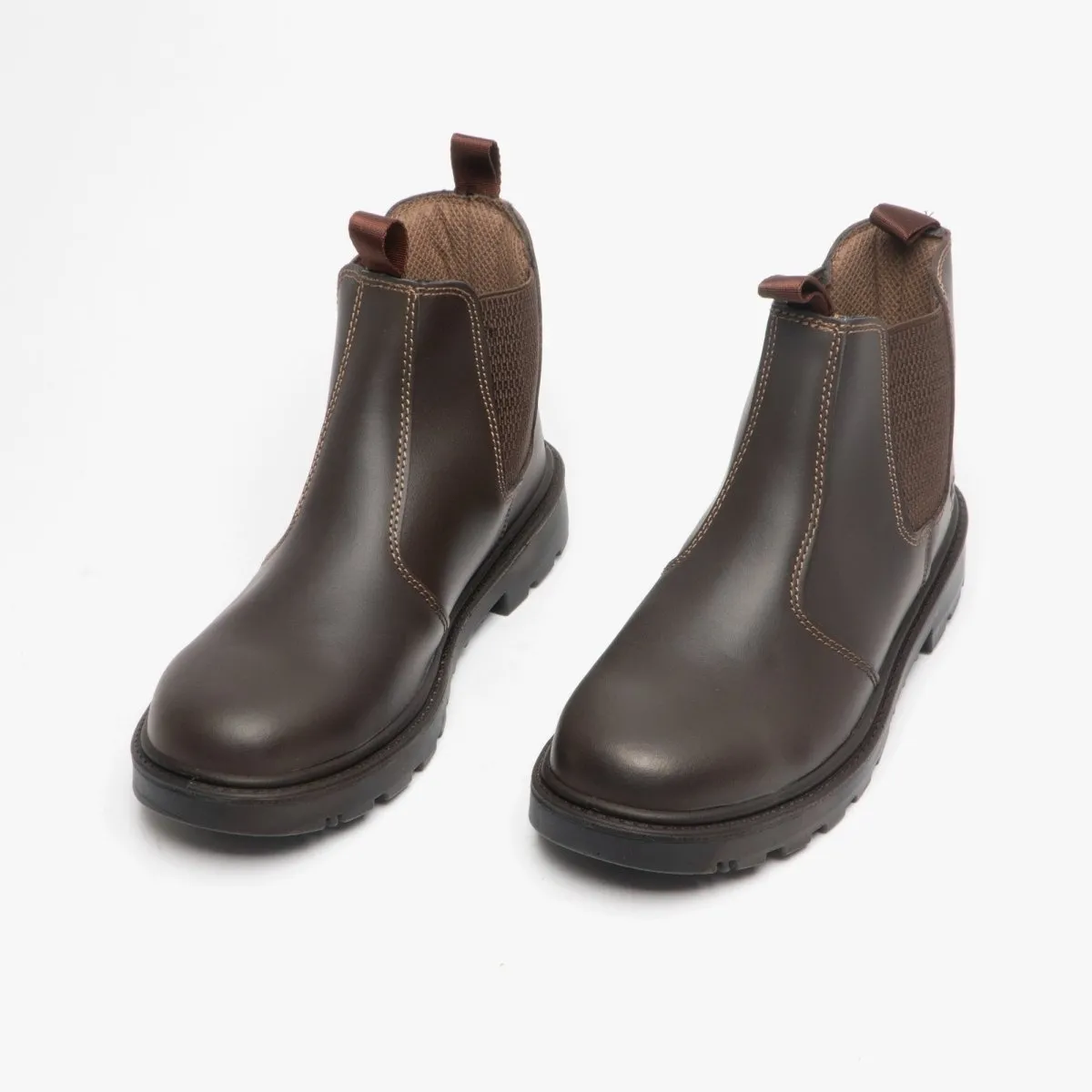 GRINDER Unisex Dealer Safety Boots Brown