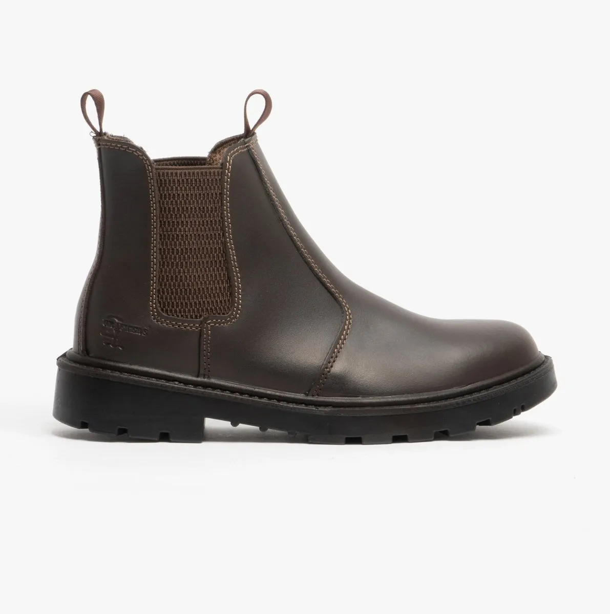 GRINDER Unisex Dealer Safety Boots Brown