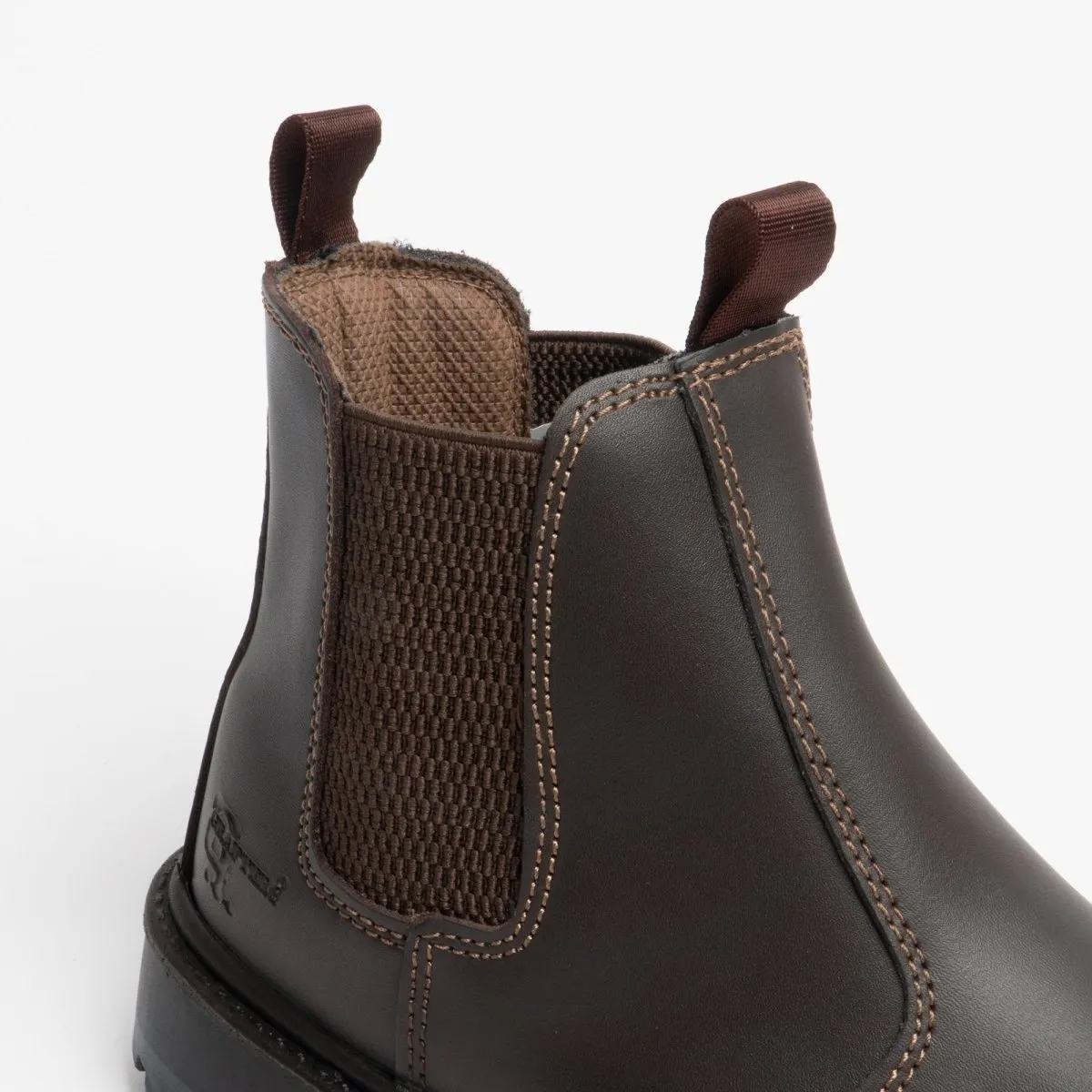 GRINDER Unisex Dealer Safety Boots Brown