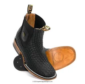 H423105 WIDE SQUARE TOE PETATILLO BLACK