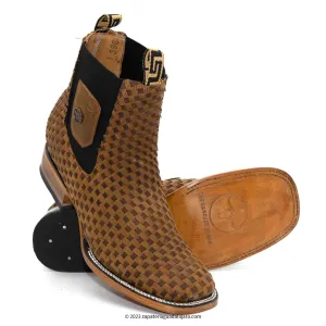 H423133 WIDE SQUARE TOE PETATILLO TAN-CHOCO