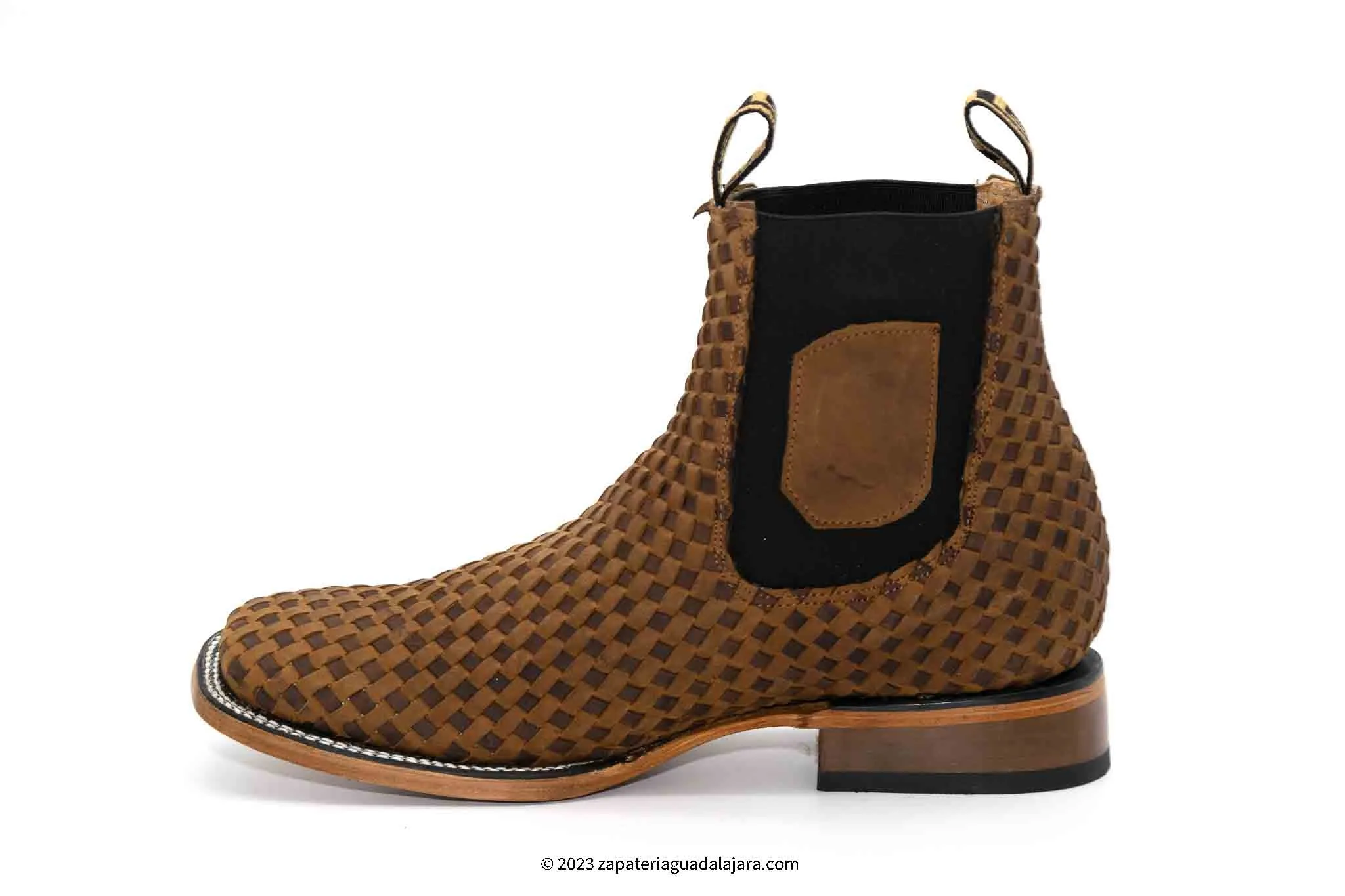 H423133 WIDE SQUARE TOE PETATILLO TAN-CHOCO
