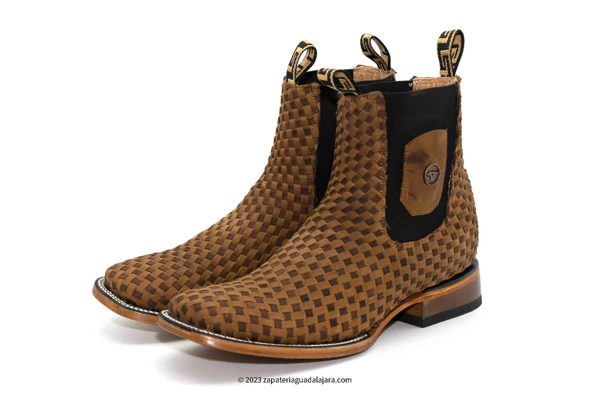 H423133 WIDE SQUARE TOE PETATILLO TAN-CHOCO