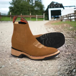 H42D2631 WIDE SQUARE TOE CRAZY TAN