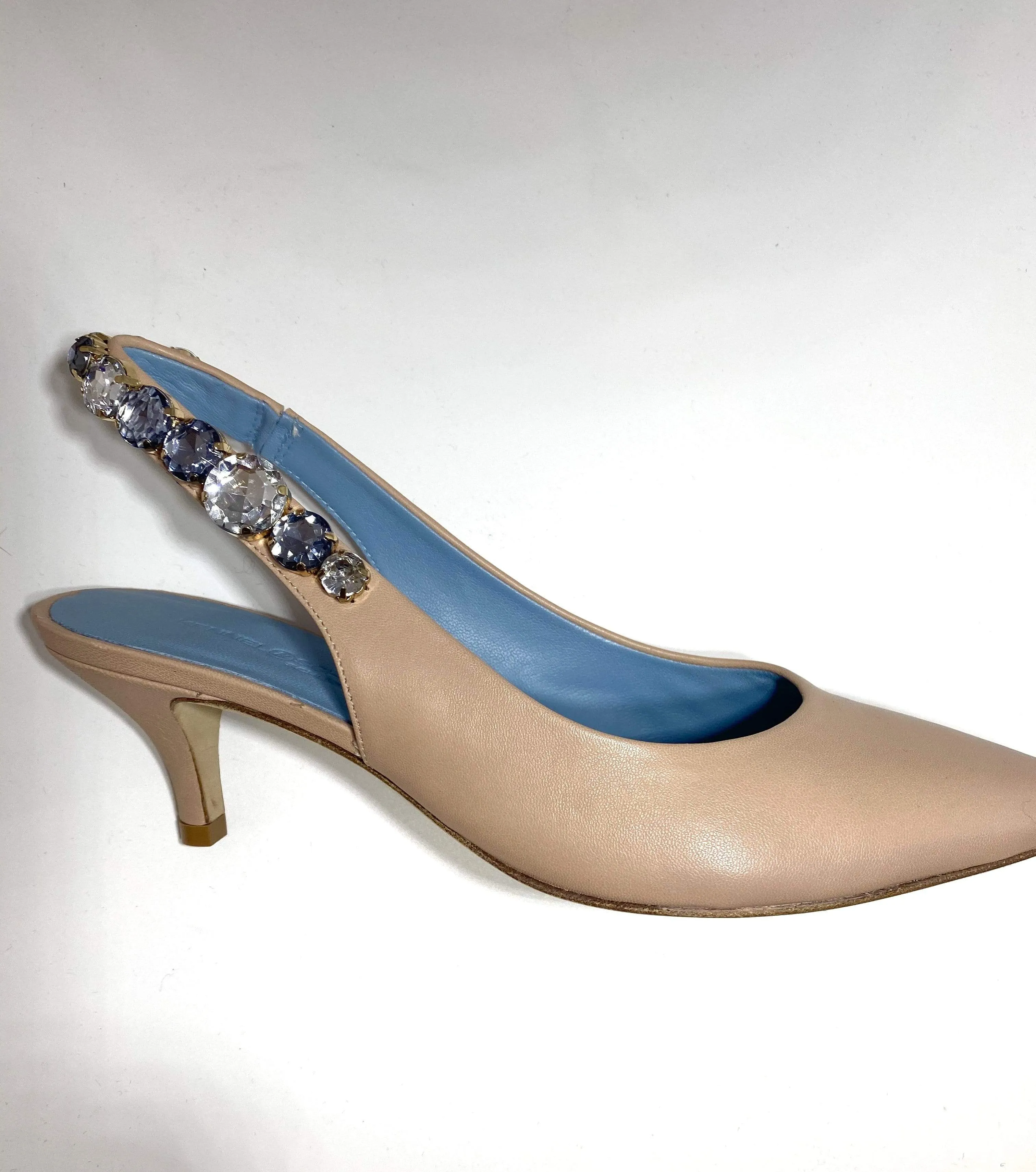Kennel & Schmenger Selma Sling Back Kitten Heel Nude 91-46960-325 s
