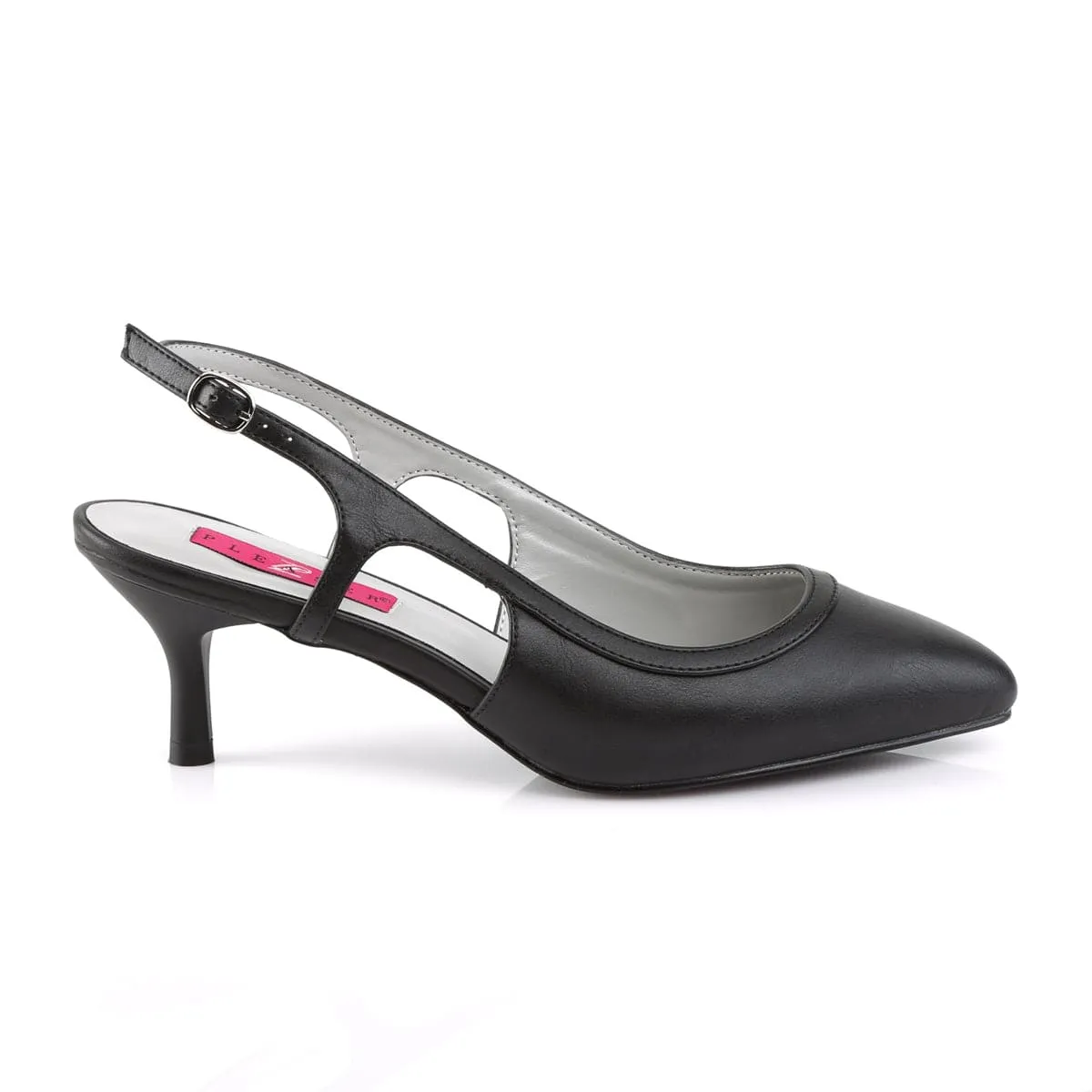 KITTEN-02 Black Faux Leather