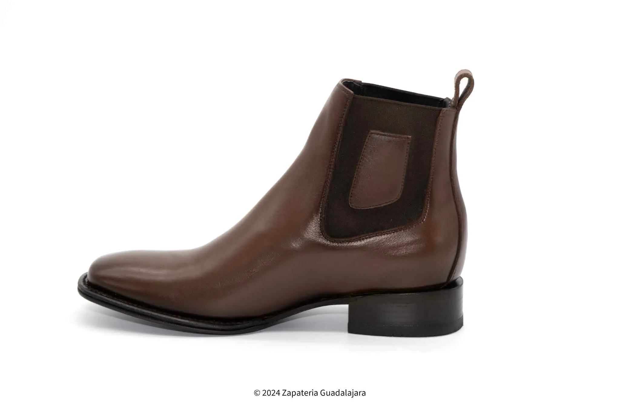 MEN WIDE SQARE TOE FADED BROWN LEATHER BOOT - 782B2716