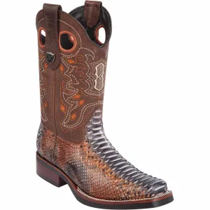 Men's Wild West Python Skin Rodeo Toe Boot 28195788