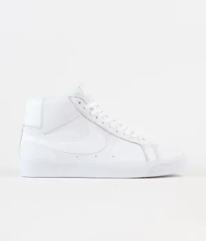 Nike SB Blazer Mid Shoes - White / White - White