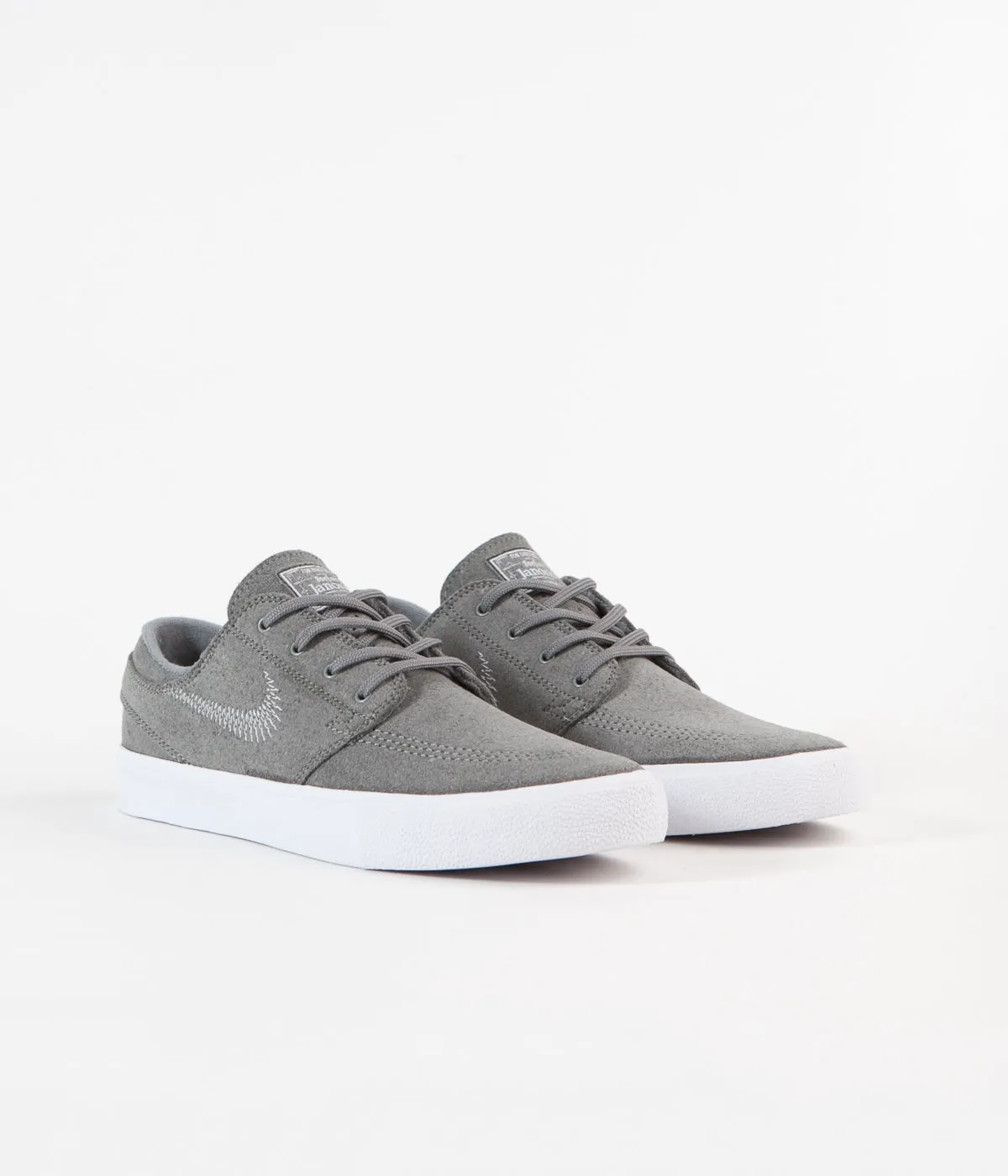 Nike SB Janoski Flyleather Shoes - Tumbled Grey / White - Tumbled Grey - White