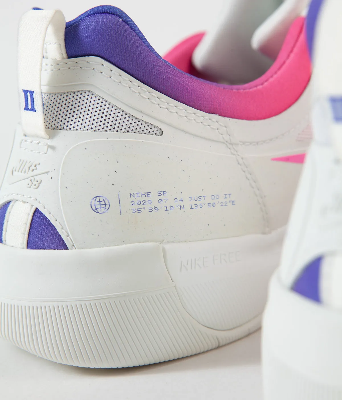 Nike SB Nyjah Free 2 Shoes - Summit White / Racer Blue - Pink Blast