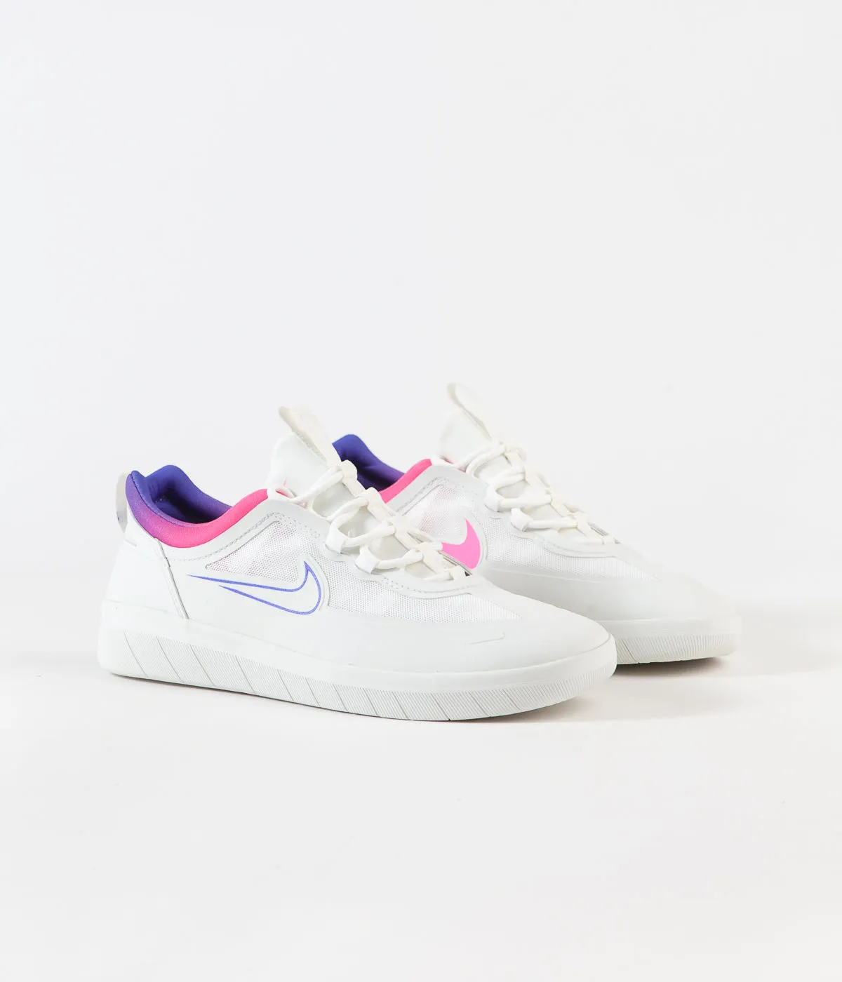 Nike SB Nyjah Free 2 Shoes - Summit White / Racer Blue - Pink Blast
