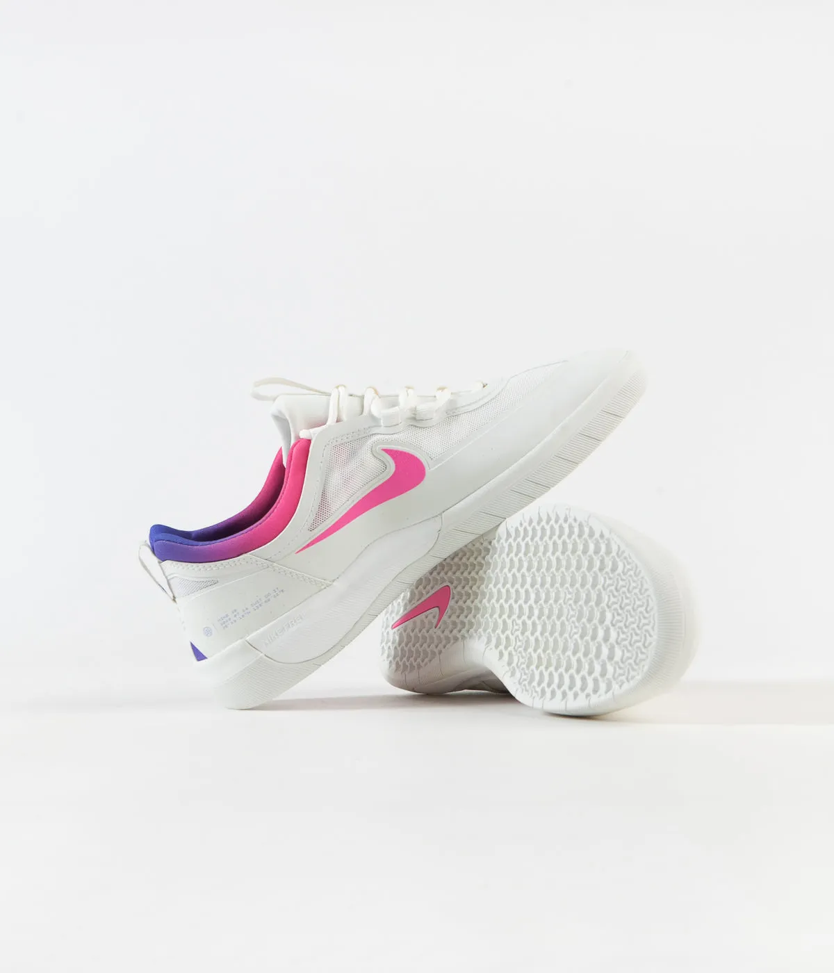 Nike SB Nyjah Free 2 Shoes - Summit White / Racer Blue - Pink Blast
