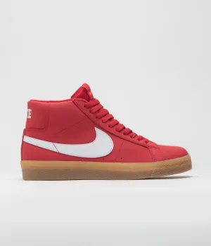 Nike SB Orange Label Blazer Mid Shoes - University Red / White - White
