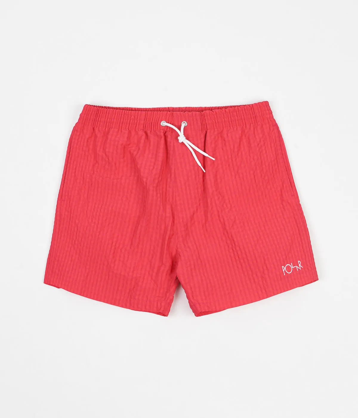 Polar Seersucker Swim Shorts - Berry