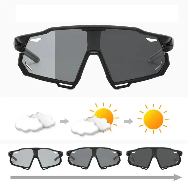 Polarized Sun Glasses Male Female Outdoor Cycling Dynamic Shade Photochromic Sunglasses