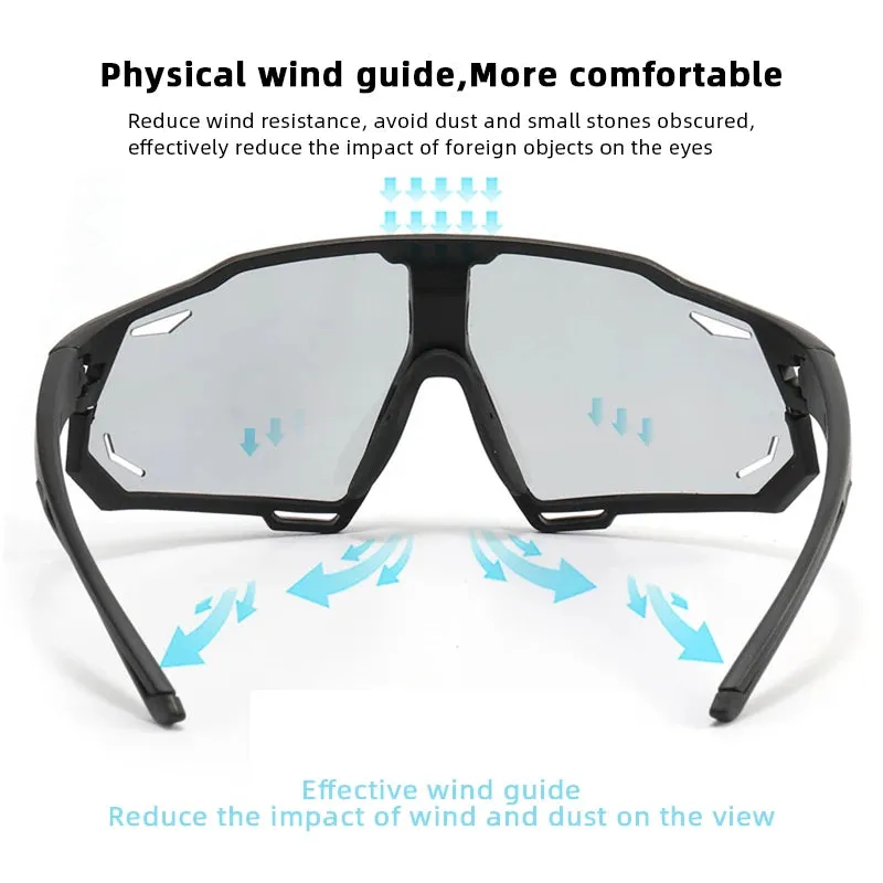 Polarized Sun Glasses Male Female Outdoor Cycling Dynamic Shade Photochromic Sunglasses