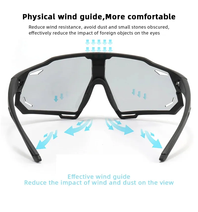 Polarized Sun Glasses Male Female Outdoor Cycling Dynamic Shade Photochromic Sunglasses
