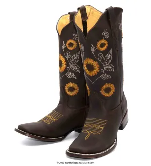 Q322G6294 WIDE SQUARE TOE CRAZY CHOCO