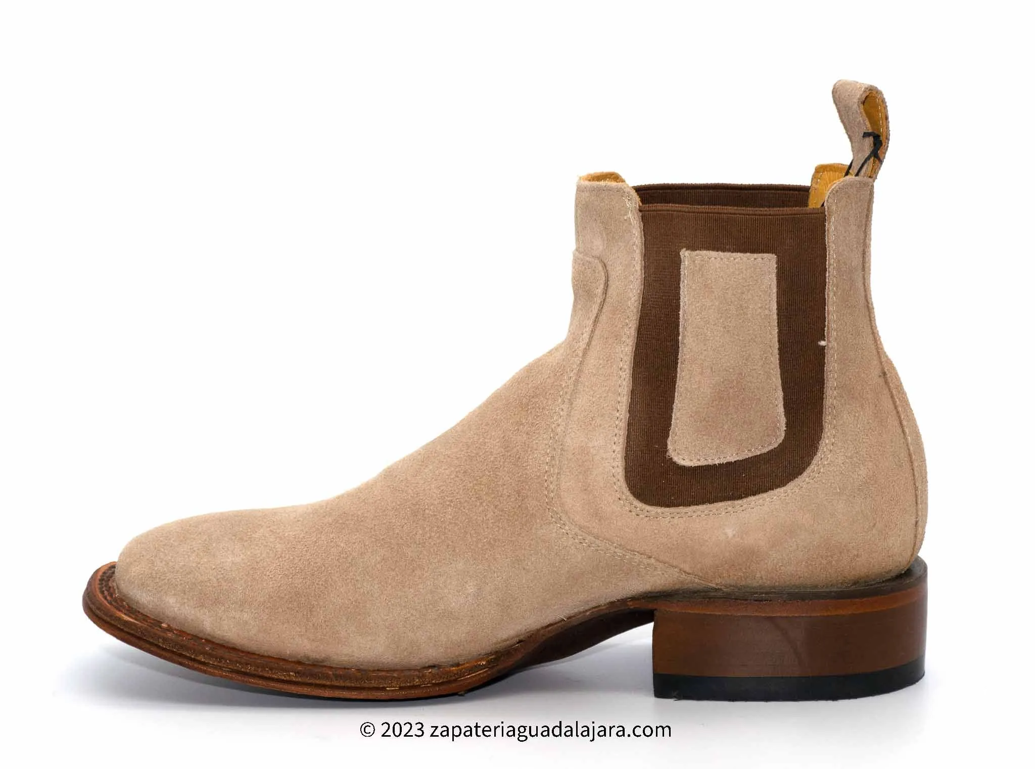 Q82BC6304 MEN  WIDE SQUARE TOE SUEDE ORIX LEATHER BOOT