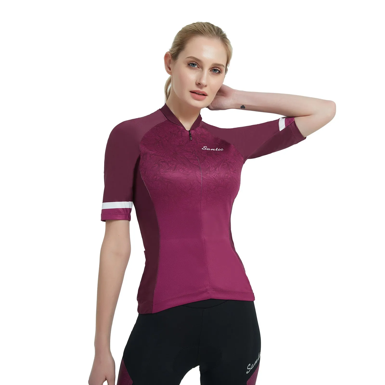 Santic Andrea Pink Women Cycling Jersey Short Sleeve