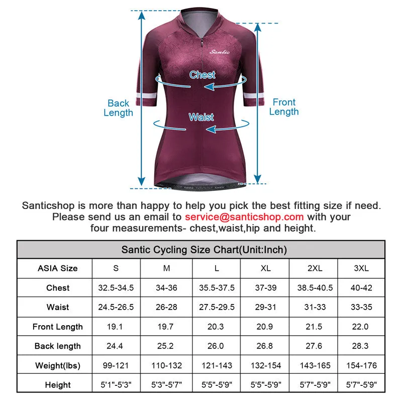 Santic Andrea Pink Women Cycling Jersey Short Sleeve