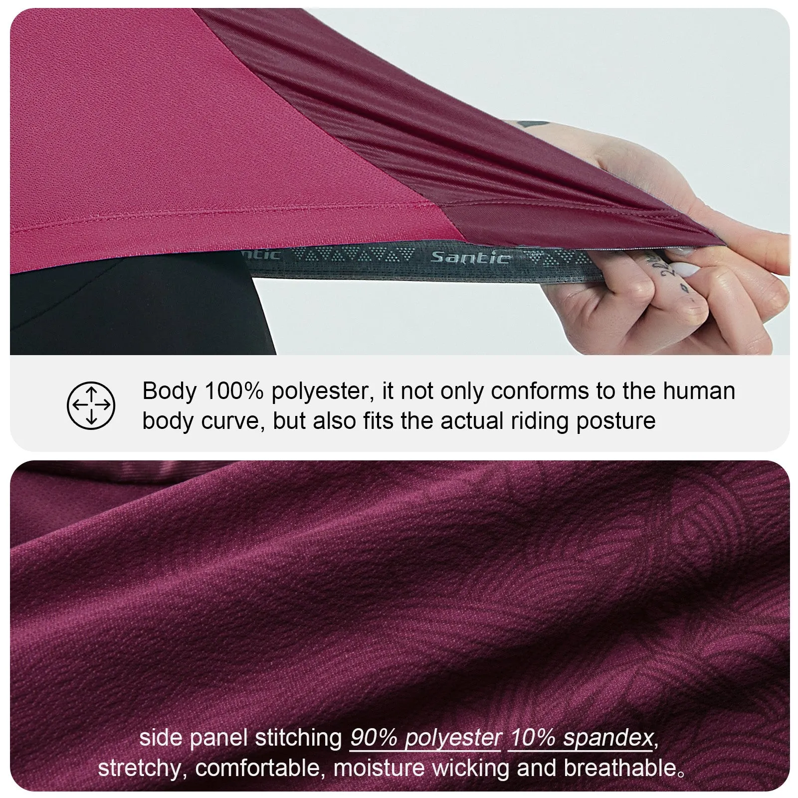 Santic Andrea Pink Women Cycling Jersey Short Sleeve